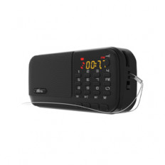 Радиоприемник RPR-007 black RITMIX УКВ 87.5,0-108.0МГц, USB/Micro SD/FM/дисплей.Питание от аккумулятора. Зарядка через USB-шнур