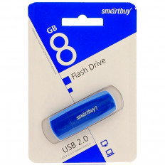 Карта Flash USB 8 Gb (Scout Blue) SMART BUY с колпачком; USB 2.0