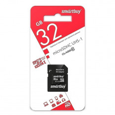 Карта MicroSDHC 32Gb (Class 10) UHS-I Compact SMART BUY USB 2.0 + SD adapter