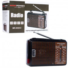 Радиоприемник MR-608AC MRM-POWER УКВ 64,0-108.0МГц; Питание 2xR20/220В