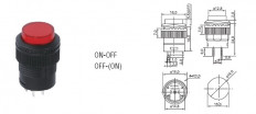 Кнопка RWD-314 (R16-503B) OFF-(ON) желтая, без фиксации, с подсветкой 3V
