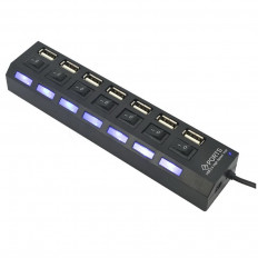 Разветвитель USB на 7 USB-портов Hi-Speed с выключателями No name USB 2.0; выключатели портов