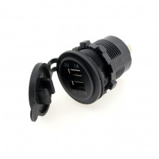 Адаптер DC/DC 12V/5V 3,1А SC2 (A5089) 2USB-разъема MRM-POWER Uвх.12-24В; Uвых 5В; 3.1А; цвета подсветки в ассортименте