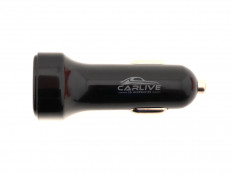 Автомобильное зарядное устройство с выходом USB*2, 3.1A, PD18W, QC3.0, CR29, черный, с вольтмет