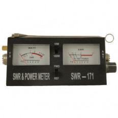 КСВ-метр SWR-171 (27МГц) Измерение КСВ и выходной мощности передатчика. Част. импеданс 24-30МГц; погрешность 5%; макс.проходн. мощность 100Вт.