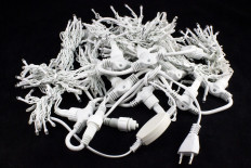 Гирлянда св. ул. "Занавес-ПВХ" 2.0х2.0м. белый, (w.03.6W.280.F+) Winner Light герметичный колпачок IP54, LED-280 белый провод