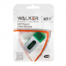 Card Reader WCD-17 WALKER USB2.0; поддержка microSD