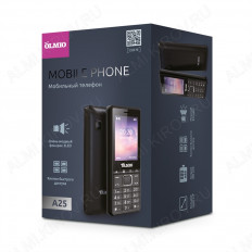 Мобильный телефон Olmio A25 (черный) OLMIO 2.4", 800mAh, камера