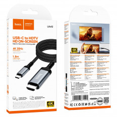 Переходник USB Type-C to HDTV с кабелем 1.8м (UA43)
