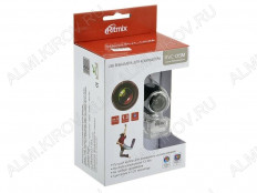 Web камера RVC-015M RITMIX 1300K; с микрофоном; разрешение видео до 1600х1200; 30 кадров в секунду; угол обзора 54 градуса; вращение 360 градусов; USB