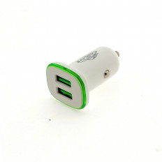 Автомобильное зарядное устройство с выходом 2*USB, 2.4A, белое, GS12; MRM-POWER Uвх=12-24V; Uвых=DC5V/2.4A