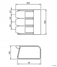 Клемма PCT-413 COMPACT (аналог WAGO 221-413) зажимная 3x2.5мм (0.2-4.0мм) 380V; 32A