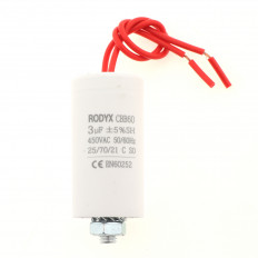 Конденсатор пусковой 3,0мкФ 450В CBB-60-болт (К78-17) гибкие выводы