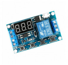 Модуль реле времени JZ-801 с дисплеем No name Питание: 5...30VDC+microUSB; возможность программирования времени/управление нагрузкой 30VDC или 220VAC; Максимальная нагрузка 2200W