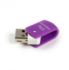 Card Reader SBR-706-F фиолетовый Smartbuy USB2.0; поддержка microSD