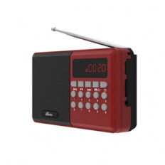 Радиоприемник RPR-002 red RITMIX УКВ 87.5,0-108.0МГц; Bluetooth; USB, microSD.AUX; Питание от встроенного акб. Зарядка через шнур USB