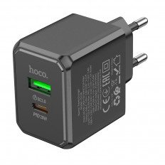 Сетевое зарядное устройство с вых. USB, Type-C, 3.0A, 20W, черный CS14A Ocean с каб.Type-C-Type-C
