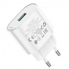 Сетевое зарядное устройство с выходом USB, 3.0А, QC3.0; белый, C109A Fighter