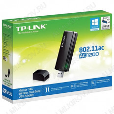 Wi-Fi Адаптер Archer T4U TP-LINK USB 3.0; 802.11ac,a,n,b,g,n; 5ГГц/2.4ГГц; 867/400 Мбит/с; антенна внутренняя, передатчик-20dBM