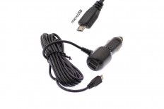 Адаптер питания для видеорегистратора TS-CAU61 (microUSB + 2USB) TDS кабель 3.5м; (5V 1.5 + 3.1A),