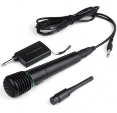 Микрофон беспроводной WM-308 Weisre 100-10кГц; 600 Ом; чувствительность 60дБ; FM, съемный шнур , штекер 6,3мм; пластик.