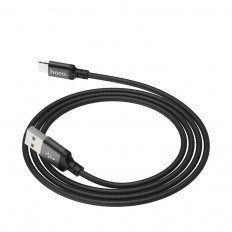 Кабель USB-Lightning, 1.0м, для зарядки и передачи данных, красный и черный, (X14)