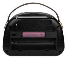 Радиоприемник RPR-040 BLACK RITMIX УКВ(FM) 87.5-108МГц; СВ(MW) 522-1620МГц; КВ(SW) 9,5-18МГц ; Bluetooth; USB, microSD; питание от аккумулятора 18650(в комплекте). Зарядка через шнур USB