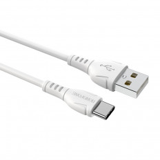 Кабель USB-Type-C, 1.0м, для зарядки и передачи данных, белый, (BX51Triumph) BOROFONE 3.0A, ПВХ (PVC), ...