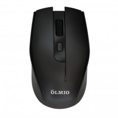 Мышь беспроводная WM-15 чёрная (043976) OLMIO 1600dpi; 4 кнопки + колесо-кнопка; питание AA*2 шт. (не входят в комплект)