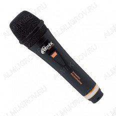Микрофон динамический RDM-131 black RITMIX 80-15000 Гц; 600 Ом; чувствительность 68дБ; однонаправленный; съемный шнур 3м, штекер 6,3мм; пластик.