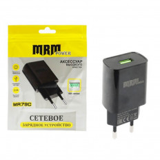 Сетевое зарядное устройство с выходом USB, 2.1А, черное, MR79c MRM-POWER Uвх=100-240VAC; Uвых=DC5V/2.1A