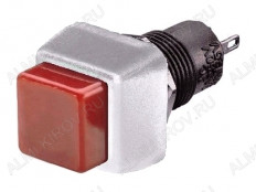 Кнопка RWD-203B OFF-(ON) красная, без фиксации, белый корпус d=10.2mm; 2A/250VAC; 2pin