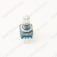 Энкодер а/м 5 pin с кнопкой (10) (R206) Вал 16 мм, металл, накатка