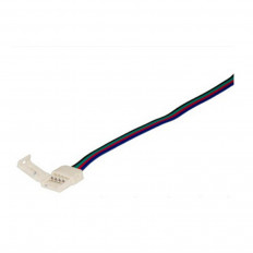 Разъем для LED-ленты, 10мм, 1 разъем с проводом, RGB GSC10-RGB-CS-IP20 (5208) General IP20; для открытых RGB лент; защелка; длина провода 15см