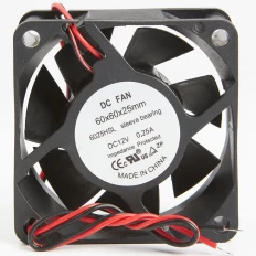 Вентилятор 12VDC 60*60*25mm 6025HSL (DC FAN) FANOVER 0.25A; 43 дБ; 5000 об;