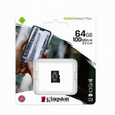 Карта MicroSDXC 64Gb (Class 10) Select Plus 100Mb/s Canvas A1 KINGSTON USB 2.0