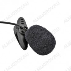 Микрофон петличный RCM-101, разъем 3 pin (для ПК и диктофонов) RITMIX 20-20000Гц, петличный, конденсаторный, всенаправленный, 2.2кОм, 65дБ, кабель 1.2м, разъем 3.5мм, в комплекте держатель-клипса, ветрозащита