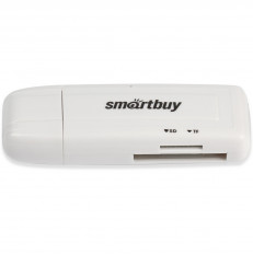 Card Reader SBR-705-W белый Smartbuy USB3.0; поддержка SDHC, microSD, microSDHC