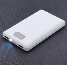 Аккумулятор внешний 8000mAh LS-3237 бело-голубой ОРБИТА выход: 1*USB-1000мА / 2*USB-2000mA