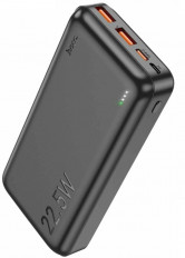 Аккумулятор внешний 10000mAh J101, черный, 22,5W, PD