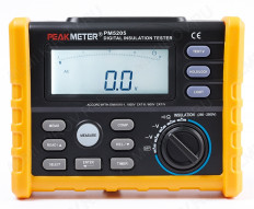 Измеритель сопротивления изоляции MS(PM)5205 (Мегаомметр) PeakMeter 0,01 МОм-100 ГОм