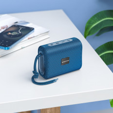 Колонка портативная BR18 Encourage, синий BOROFONE Выходная мощность 5Вт; Bluetooth, USB, micro SD, AUX; Встроенный АКБ 1200mAh;