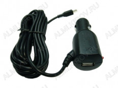Адаптер питания TS-CAU31 (AV-1026) (miniUSB) + USB-разъем ОРБИТА + USB разъем; кабель 3м; (5V 2000mA)