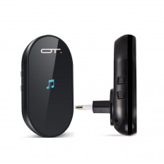 Звонок электронный OT-HOC21 (220V) беспроводной сенсорный ОРБИТА 1 кнопка; дистанция до 200м; 45 мелодий; питание: 220 В цвет: черный. Размер: 77*44*19 мм