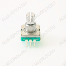 Энкодер а/м 5 pin с кнопкой (07) (R6) Вал 12.5 мм, металл, накатка