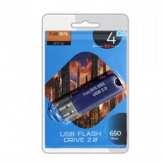 Карта Flash USB 4 Gb (650 Blue) FAISON с колпачком; USB 2.0